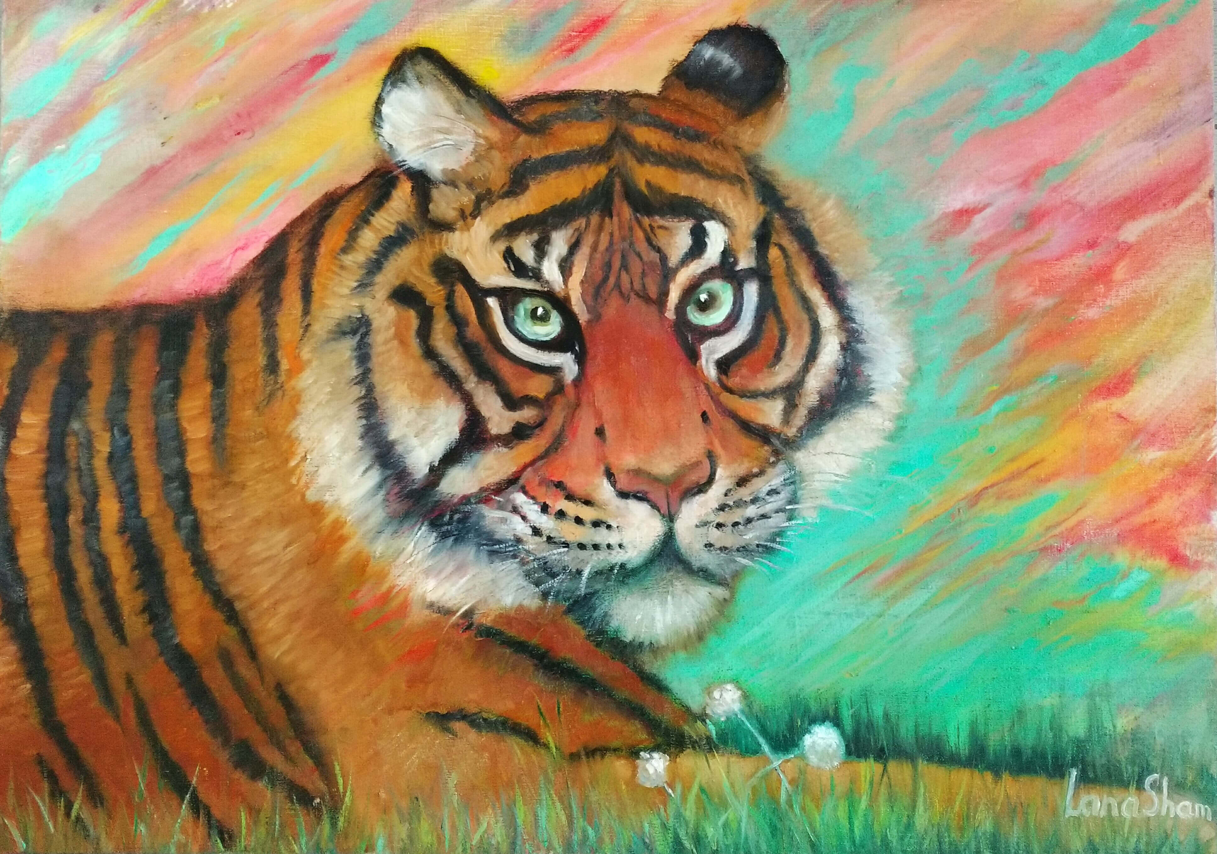 картина маслом Туранский тигр