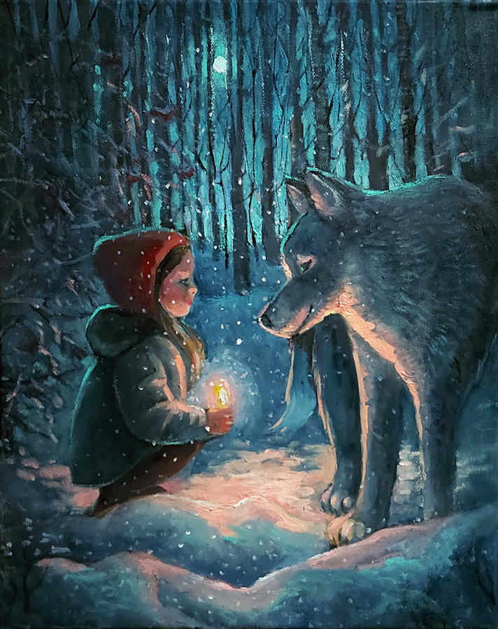 Красная шапочка, 50х40 Красная шапочка, 50х40